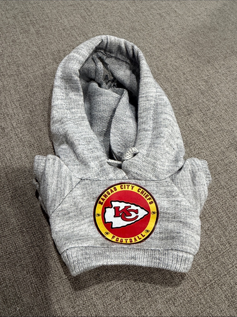 Labubu or Small Doll Kansas City Chiefs Gray Hoodie